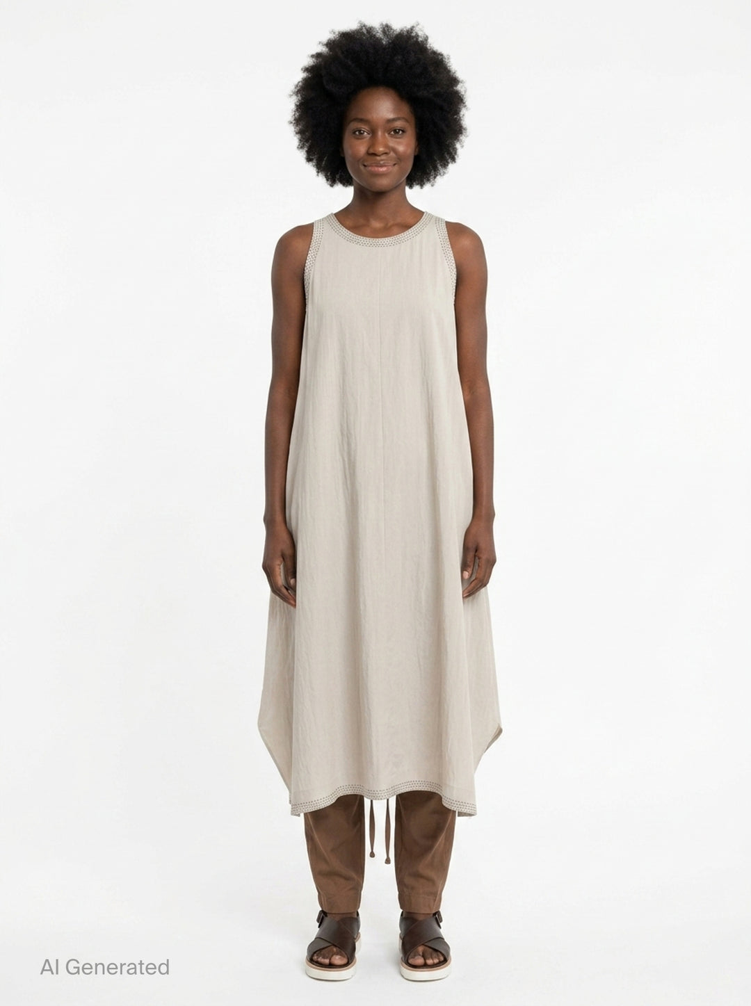 Asymmetric Studded Trim Dress | Anaabu | Club21 - front
