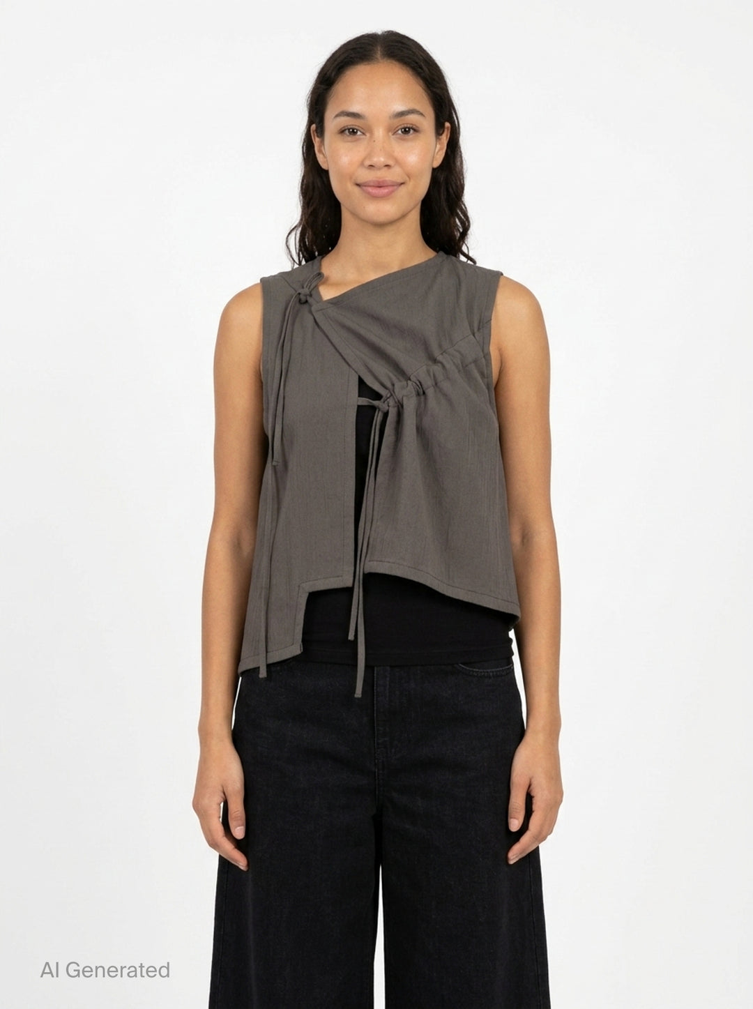 Asymmetrical Vest | Anaabu | Club21 - front