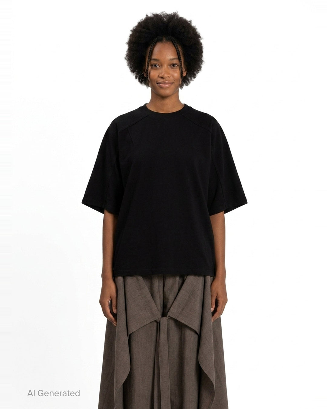 Boxy Short Sleeve Tee | Anaabu | Club21 - front