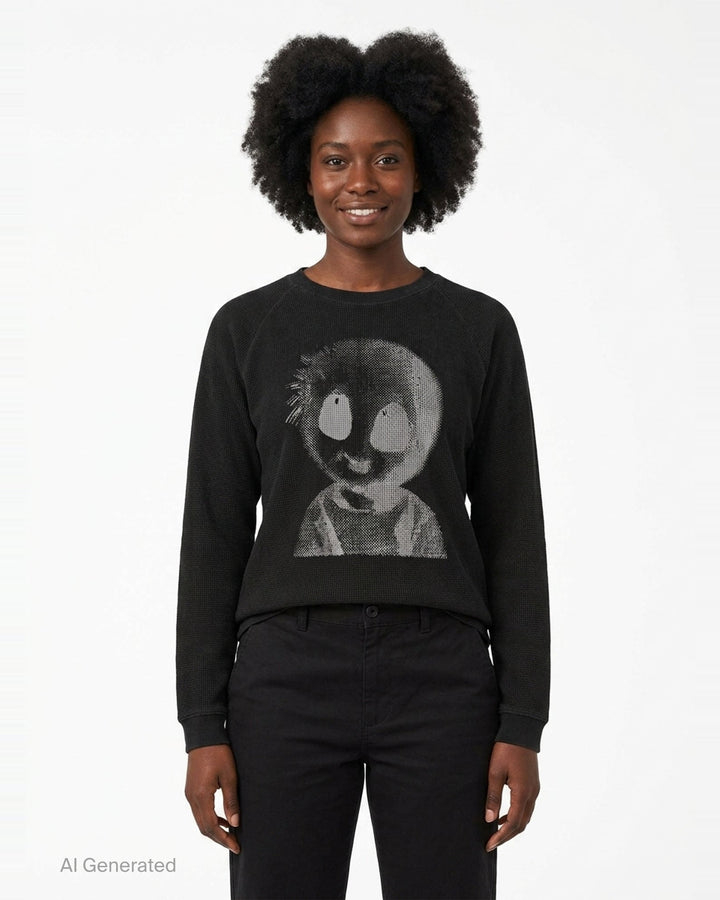 Alien Machinery Waffle Long Sleeve Tee | Andersson Bell | Club21 - front