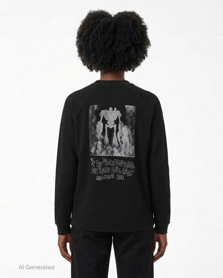 Alien Machinery Waffle Long Sleeve Tee | Andersson Bell | Club21 - back