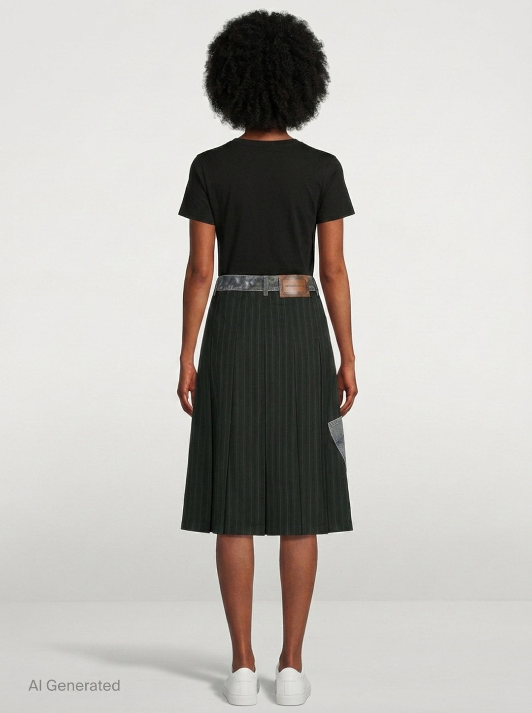 Illusion Patchwork Denim Skirt | Andersson Bell | Club21 - back