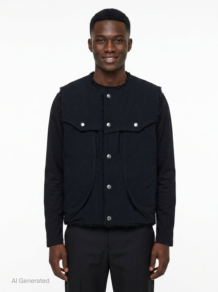 Reversible Collarless Vest | Andersson Bell | Club21 - front