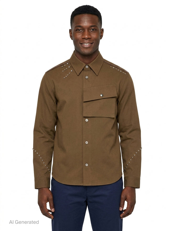 Roghen Studded Long Sleeve Shirt | Andersson Bell | Club21 - front