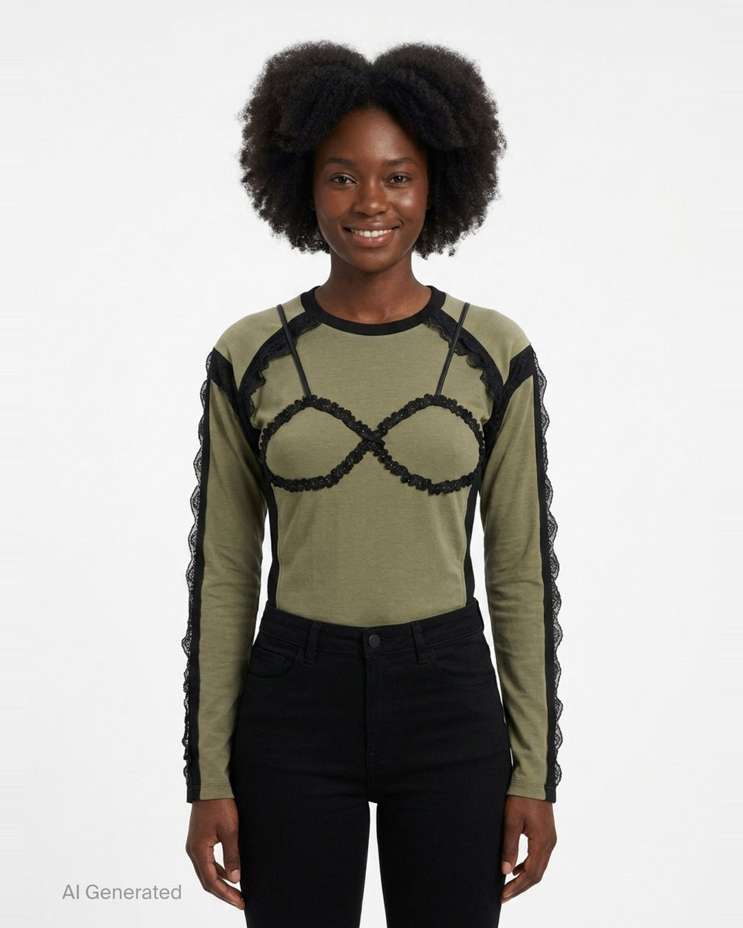 Strap Detail Long Sleeve Bodysuit | Andersson Bell | Club21 - front