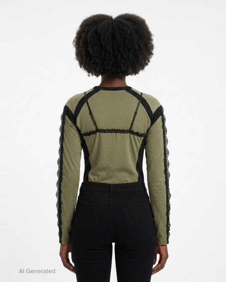 Strap Detail Long Sleeve Bodysuit | Andersson Bell | Club21 - back