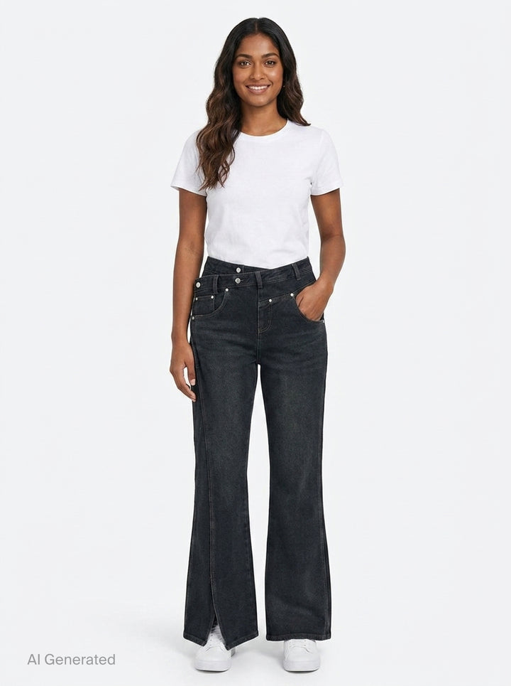 Twist Fold Flare Jeans | Andersson Bell | Club21 - front