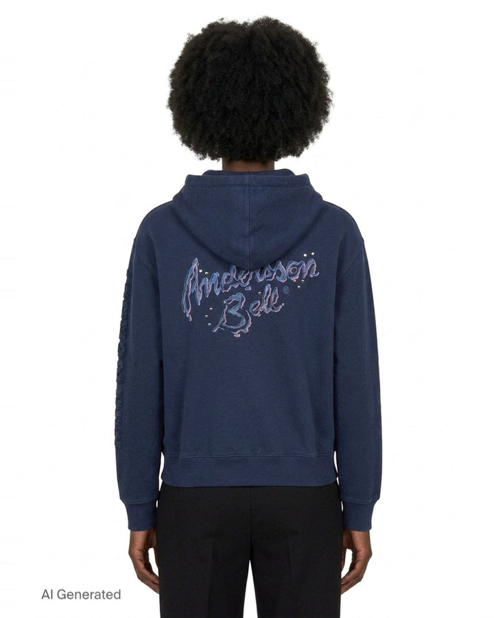 Unisex Patchwork Zip Hoodie | Andersson Bell | Club21 - back