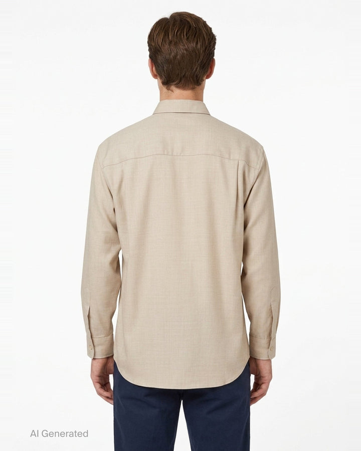 Super Light Wool Long Sleeve Shirt | Auralee | Club21 - back