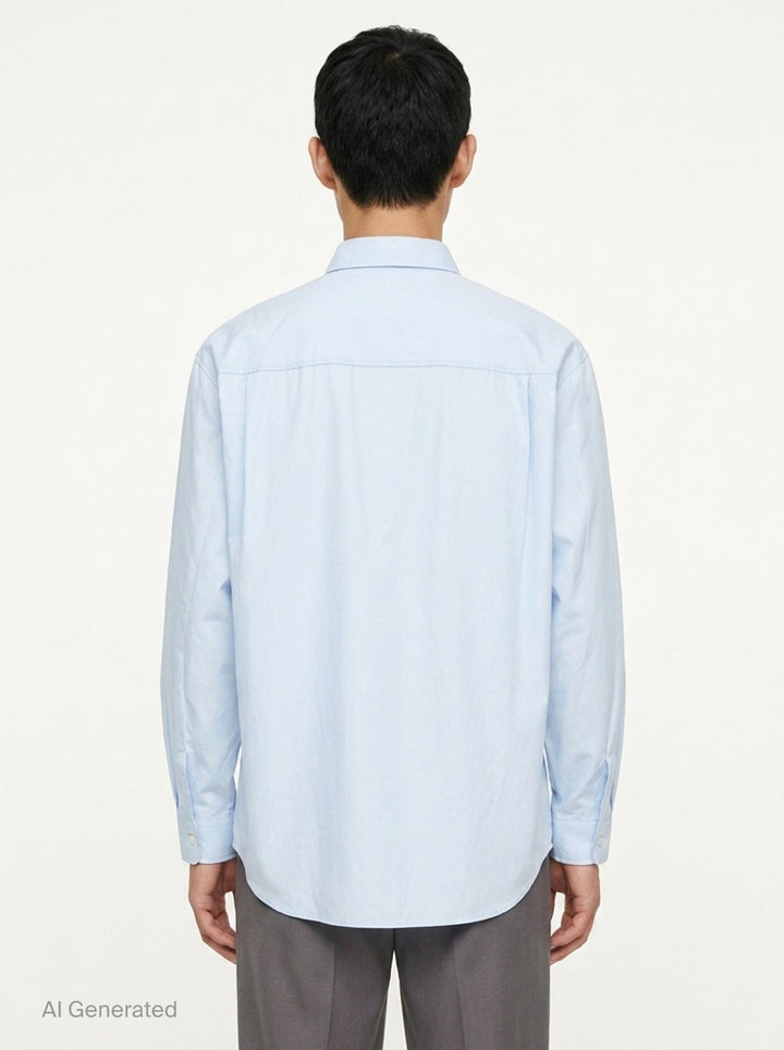 Washed Finx Twill Big Shirt | Auralee | Club21 - back