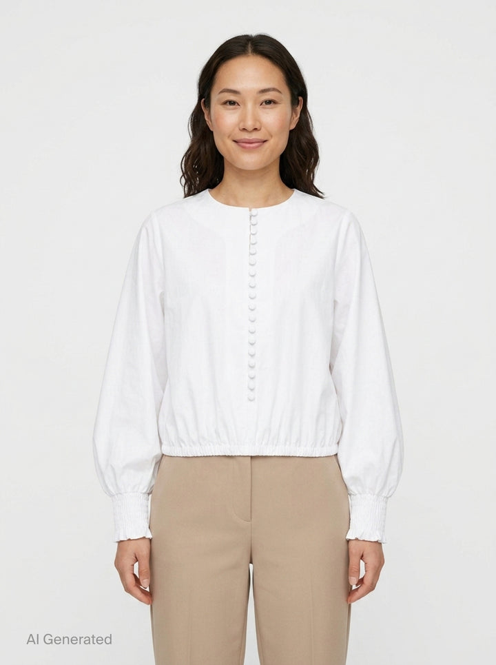 Batwing Poplin Shirt | Balmain | Club21 - front