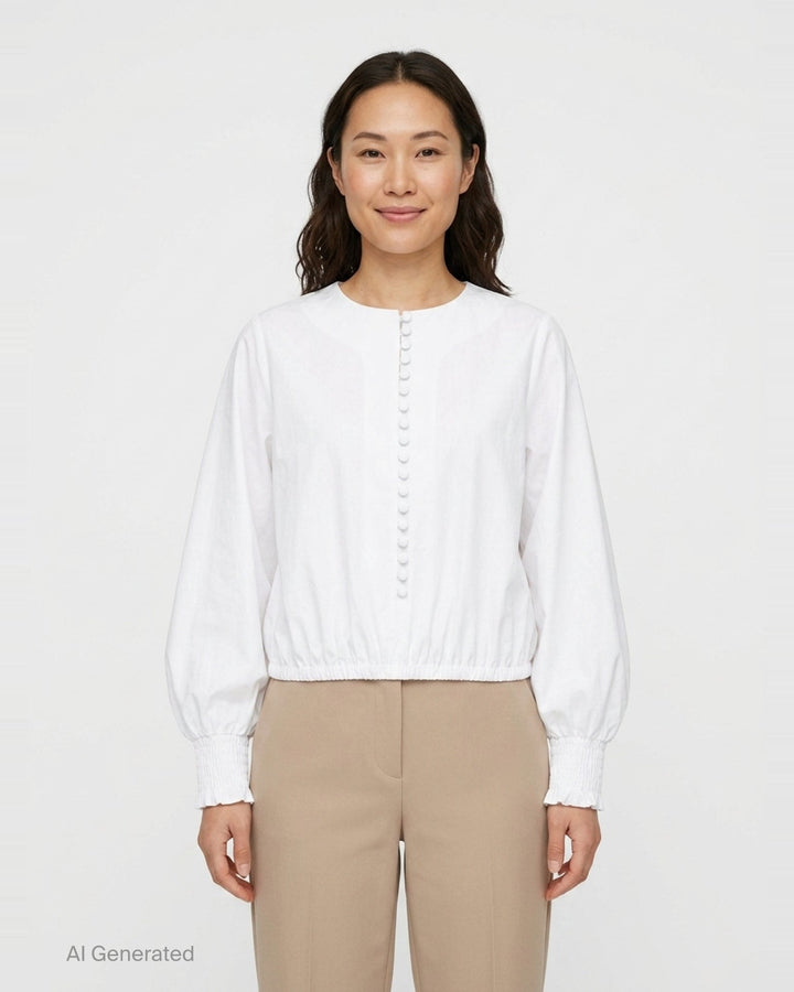 Batwing Poplin Shirt | Balmain | Club21 - front