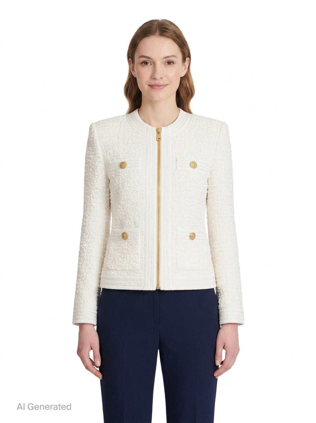 Four Pocket Tweed Jacket | Balmain | Club21 - front
