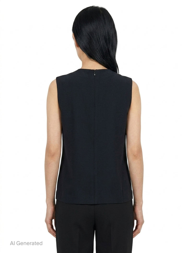Embellished Gabardine Sleeveless Top | Biyan | Club21 - back