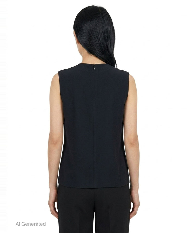 Embellished Gabardine Sleeveless Top | Biyan | Club21 - back