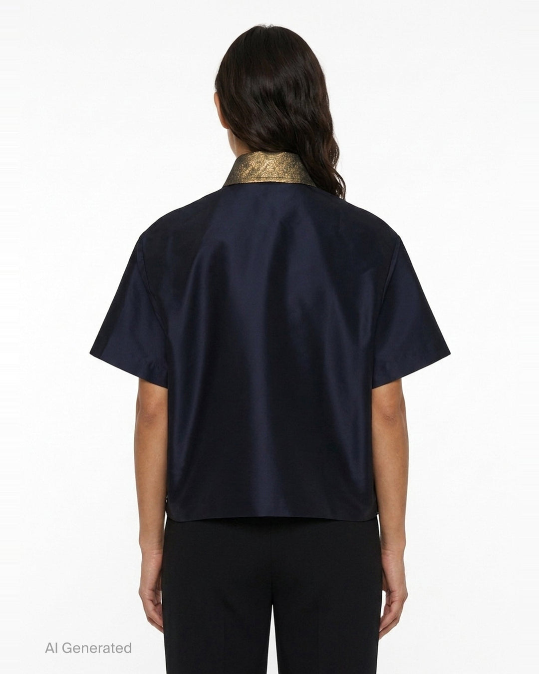 Embellished Taffeta Short Sleeve Blouse | Biyan | Club21 - back