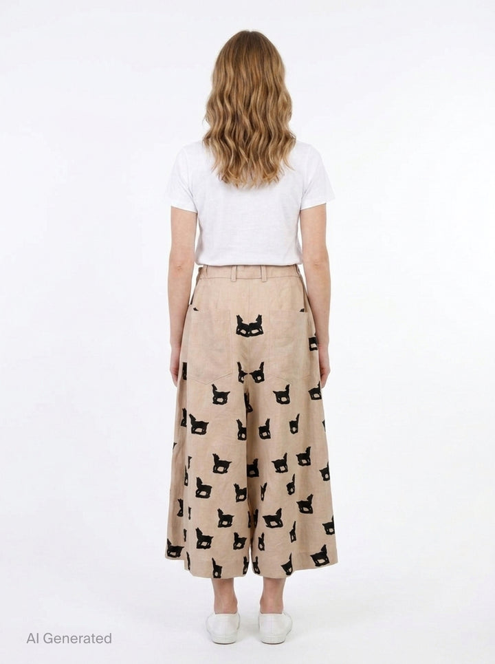 Linen Wide Leg Pants | Biyan | Club21 - back