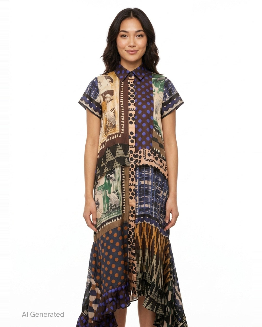 Pleated Hem Linen Shirt Dress | Biyan | Club21 - front