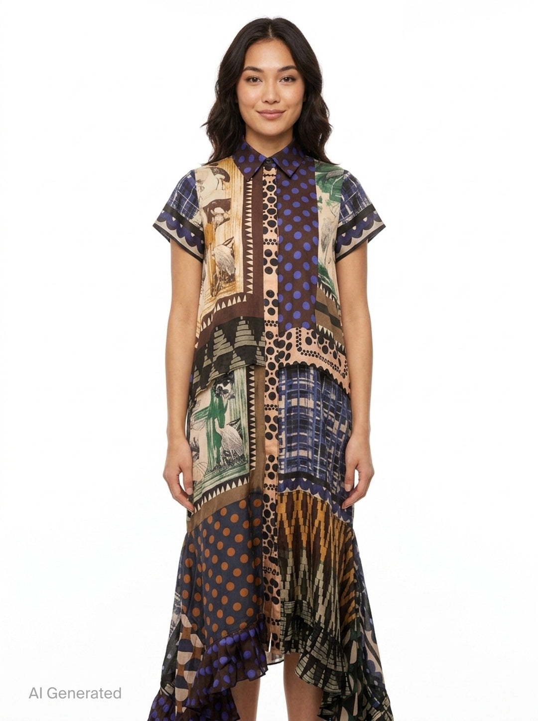 Pleated Hem Linen Shirt Dress | Biyan | Club21 - front