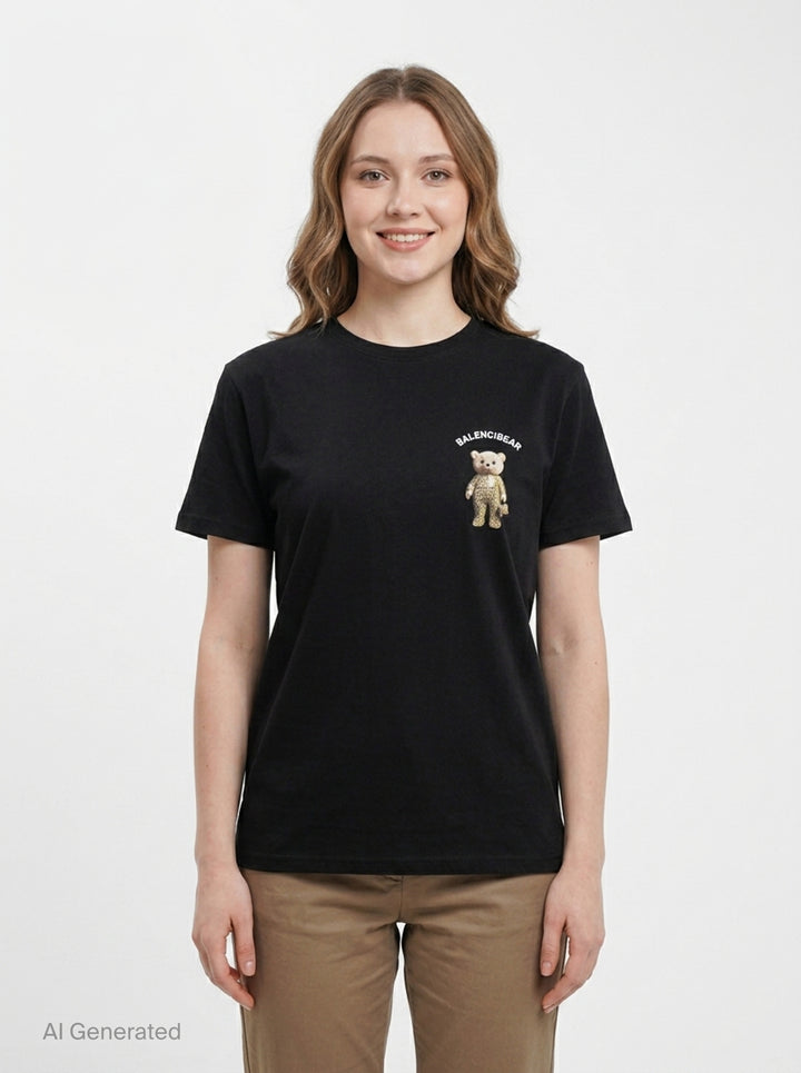 Balencibear Graphic Tee | Black Score | Club21 - front