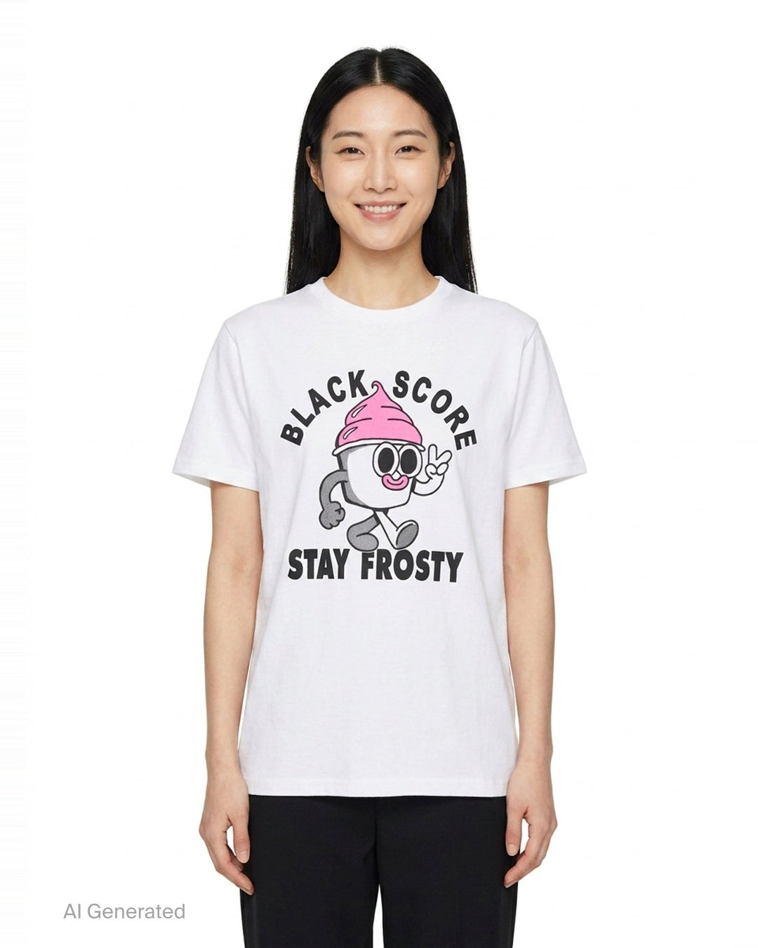Stay Frosty Graphic Tee | Black Score | Club21 - front
