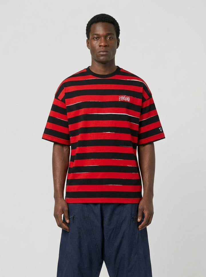 Menace Stripe Tee | Blackjack | Club21 - front