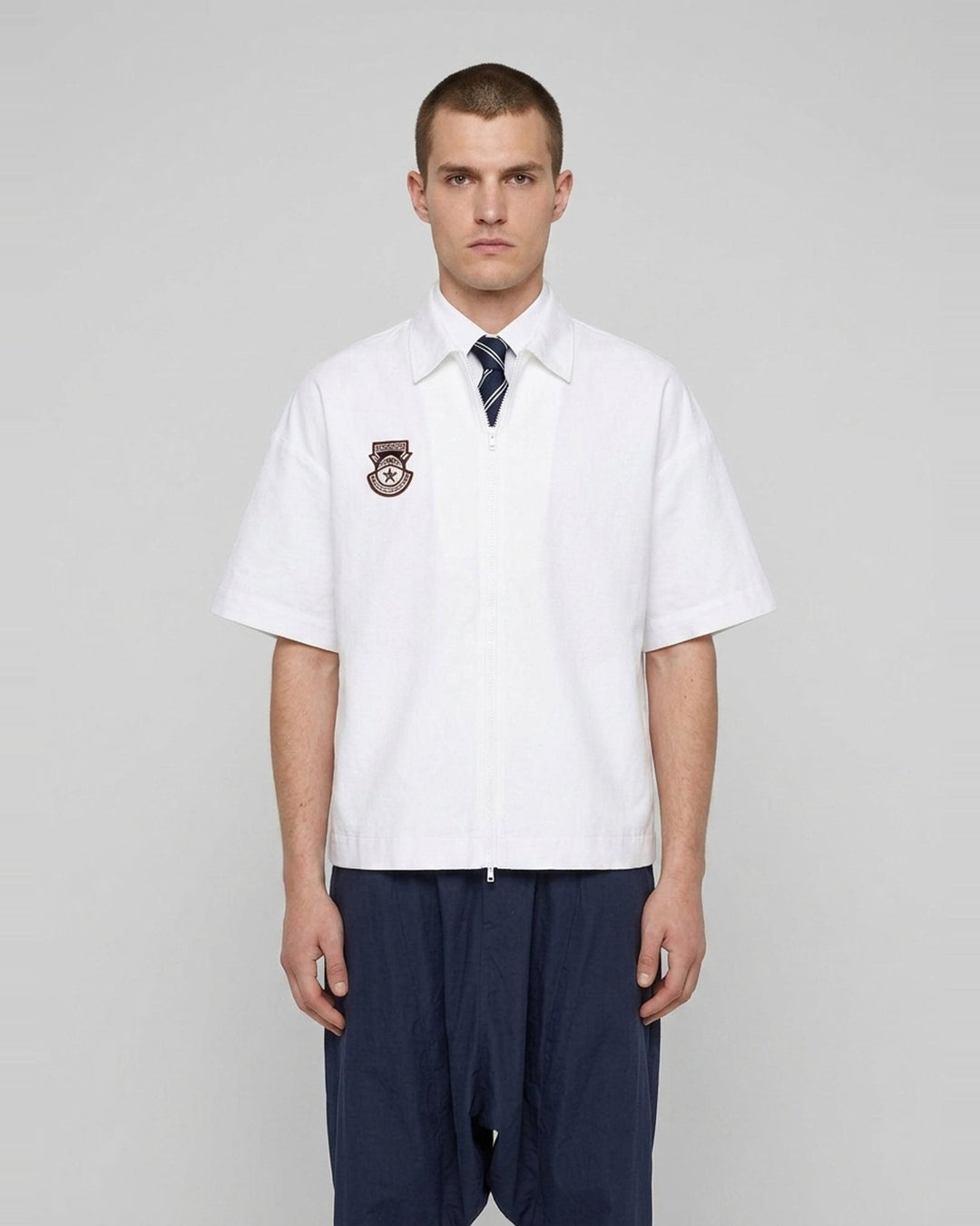 Slacker Zip-Up Shirt | Blackjack | Club21 - front