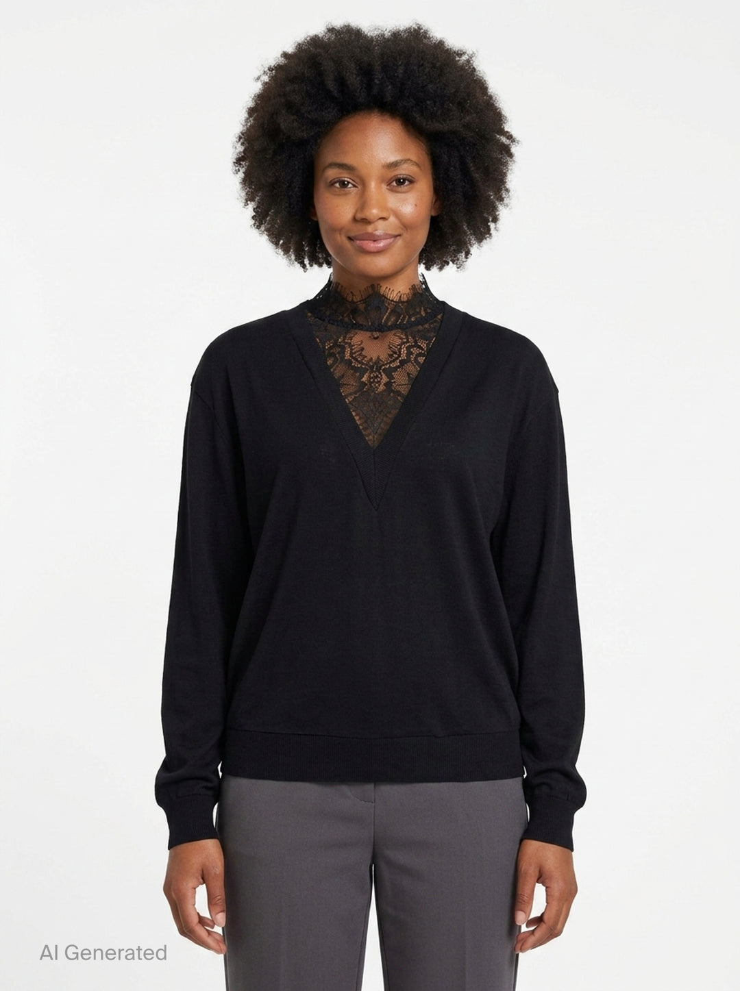Lingerie Neck Sweater | Bonbom | Club21 - front