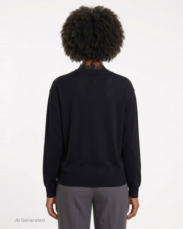 Lingerie Neck Sweater | Bonbom | Club21 - back