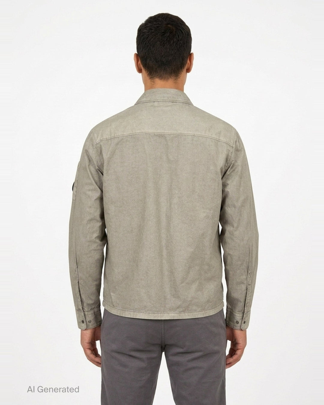 Cotton Resined Zip Overshirt | C.P. Company | Club21 - back