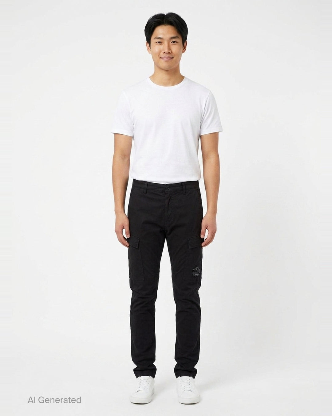 Stretch Sateen Ergonomic Cargo Pants | C.P. Company | Club21 - front