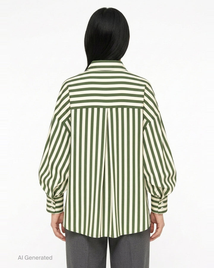 Clara Striped Shirt | Carolina Herrera | Club21 - back