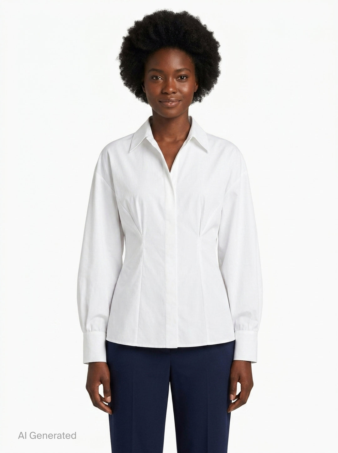 Fitted Waist Long Sleeve Collared Shirt | Carolina Herrera | Club21 - front