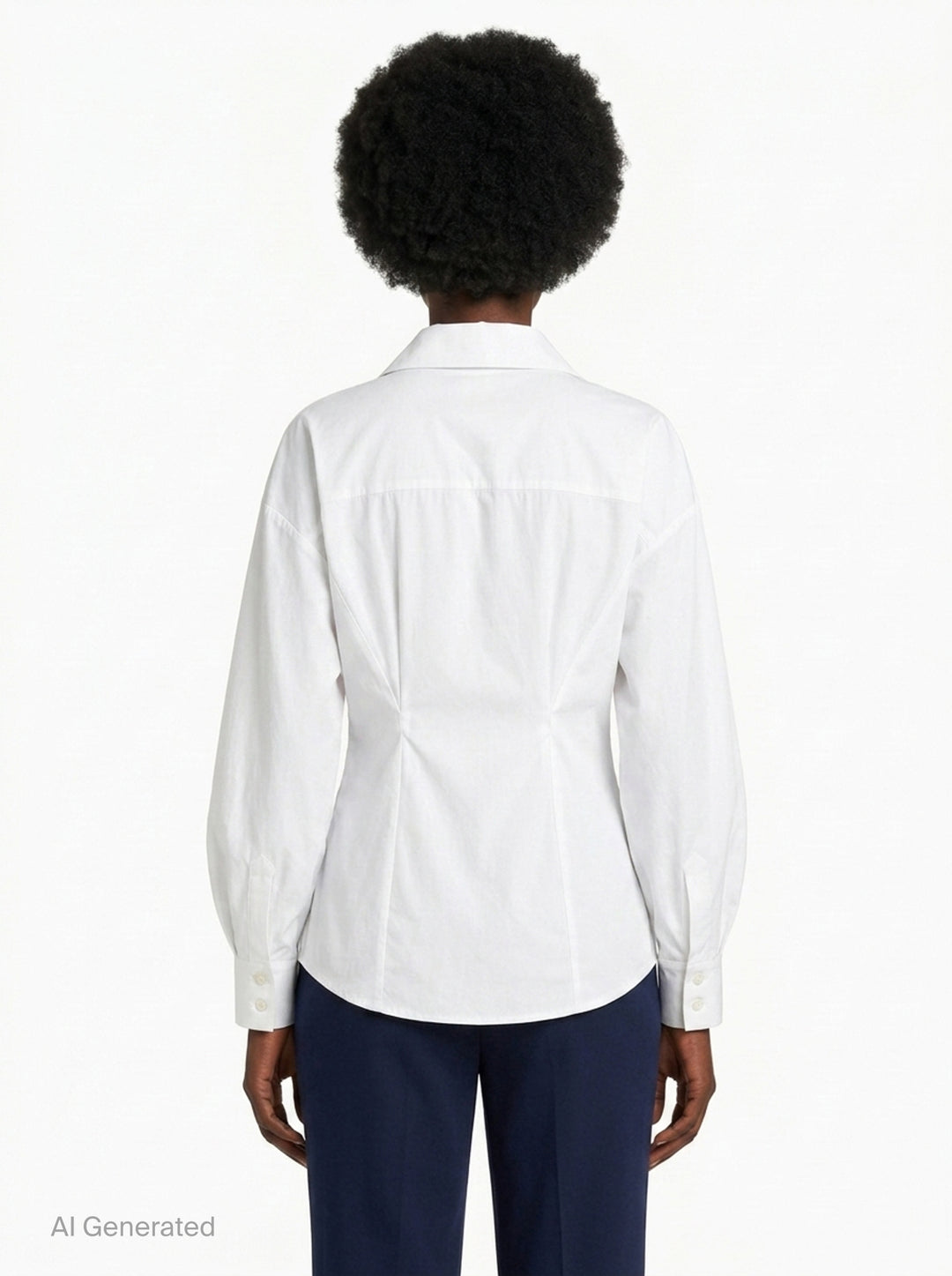 Fitted Waist Long Sleeve Collared Shirt | Carolina Herrera | Club21 - back
