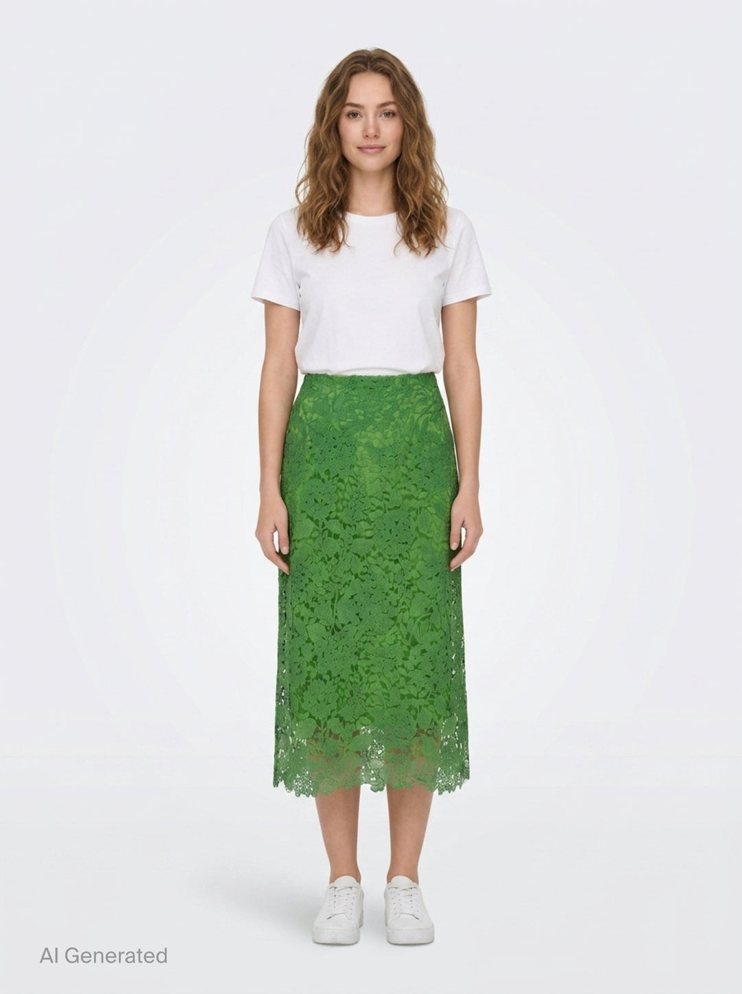 Floral Lace Midi Skirt | Carolina Herrera | Club21 - front