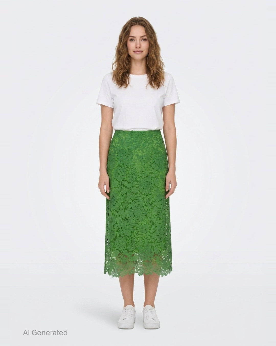 Floral Lace Midi Skirt | Carolina Herrera | Club21 - front