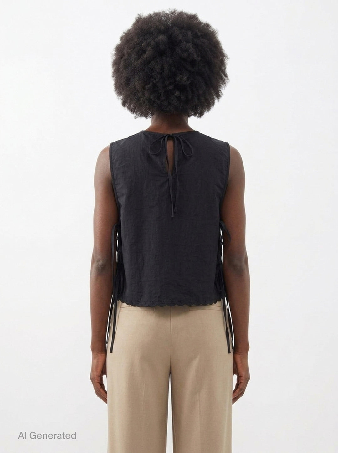 Embroidered Taffeta Lace-Up Top | Cecilie Bahnsen | Club21 - back