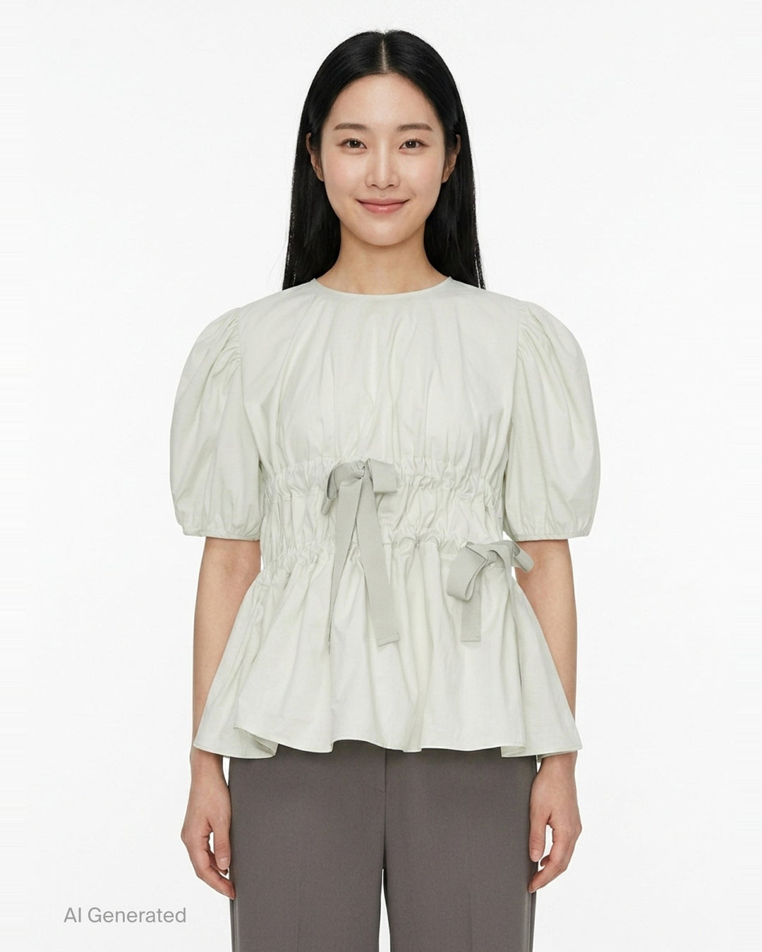 Freya Cotton Peplum Top | Cecilie Bahnsen | Club21 - front
