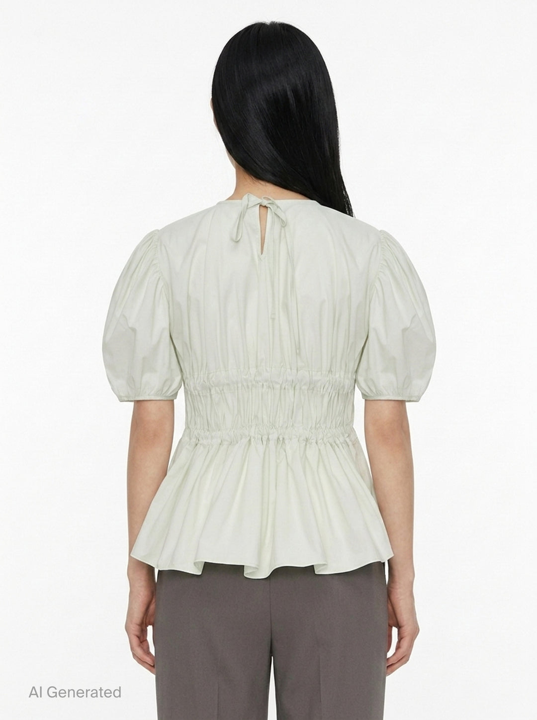 Freya Cotton Peplum Top | Cecilie Bahnsen | Club21 - back