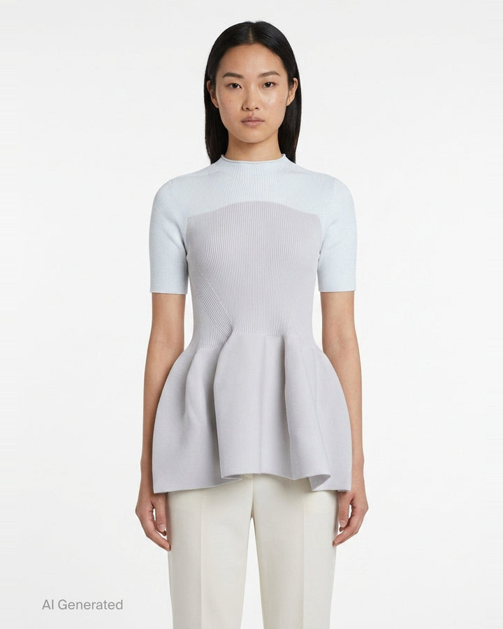 Lucent Décolletage Short Sleeve Top | CFCL | Club21 - front