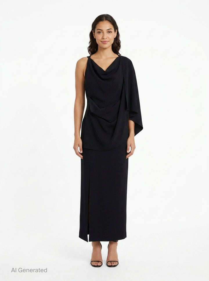 Milan Draped Sleeveless Dress | CFCL | Club21 - front