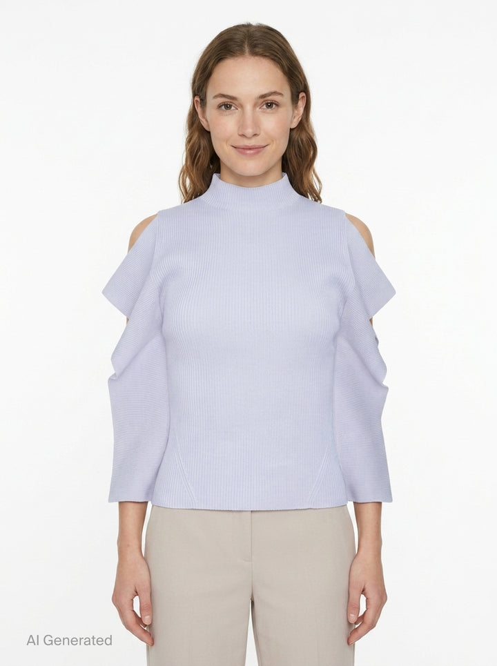 Portrait Crease Knit Top | CFCL | Club21 - front