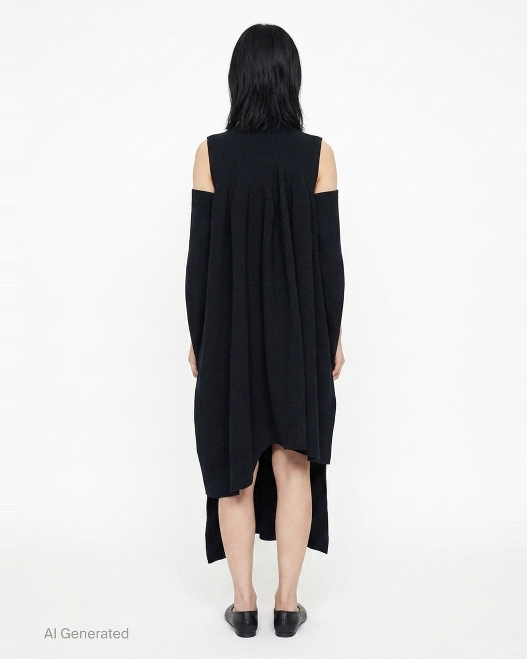 Pottery Crease Asymmetric Knit Dress | CFCL | Club21 - back