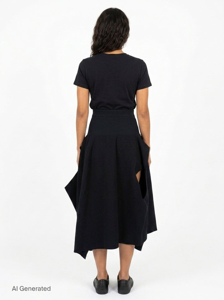 Pottery Crease Asymmetric Skirt | CFCL | Club21 - back