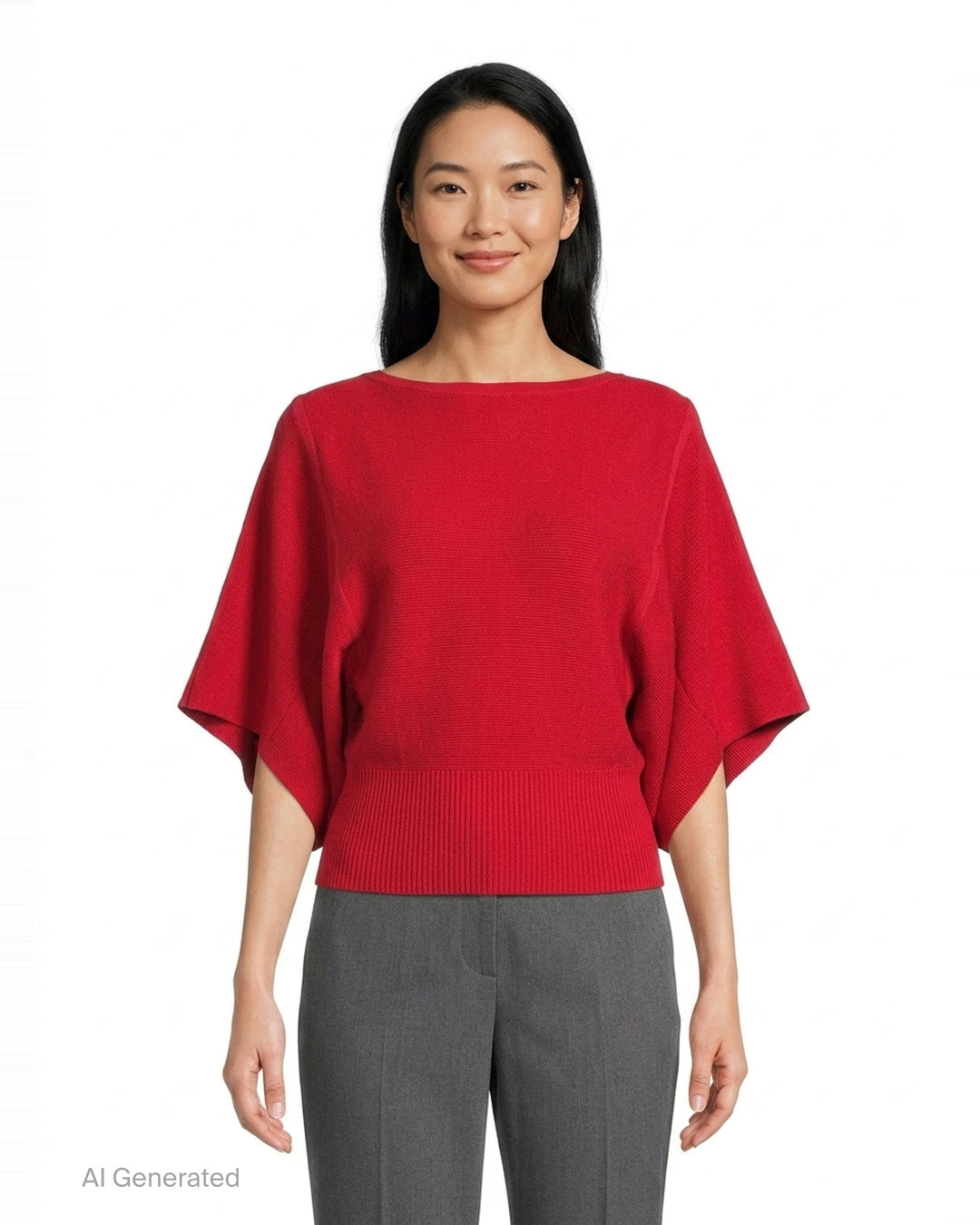 Pottery Crease Glitter Asymmetric Knit Top | CFCL | Club21 - front