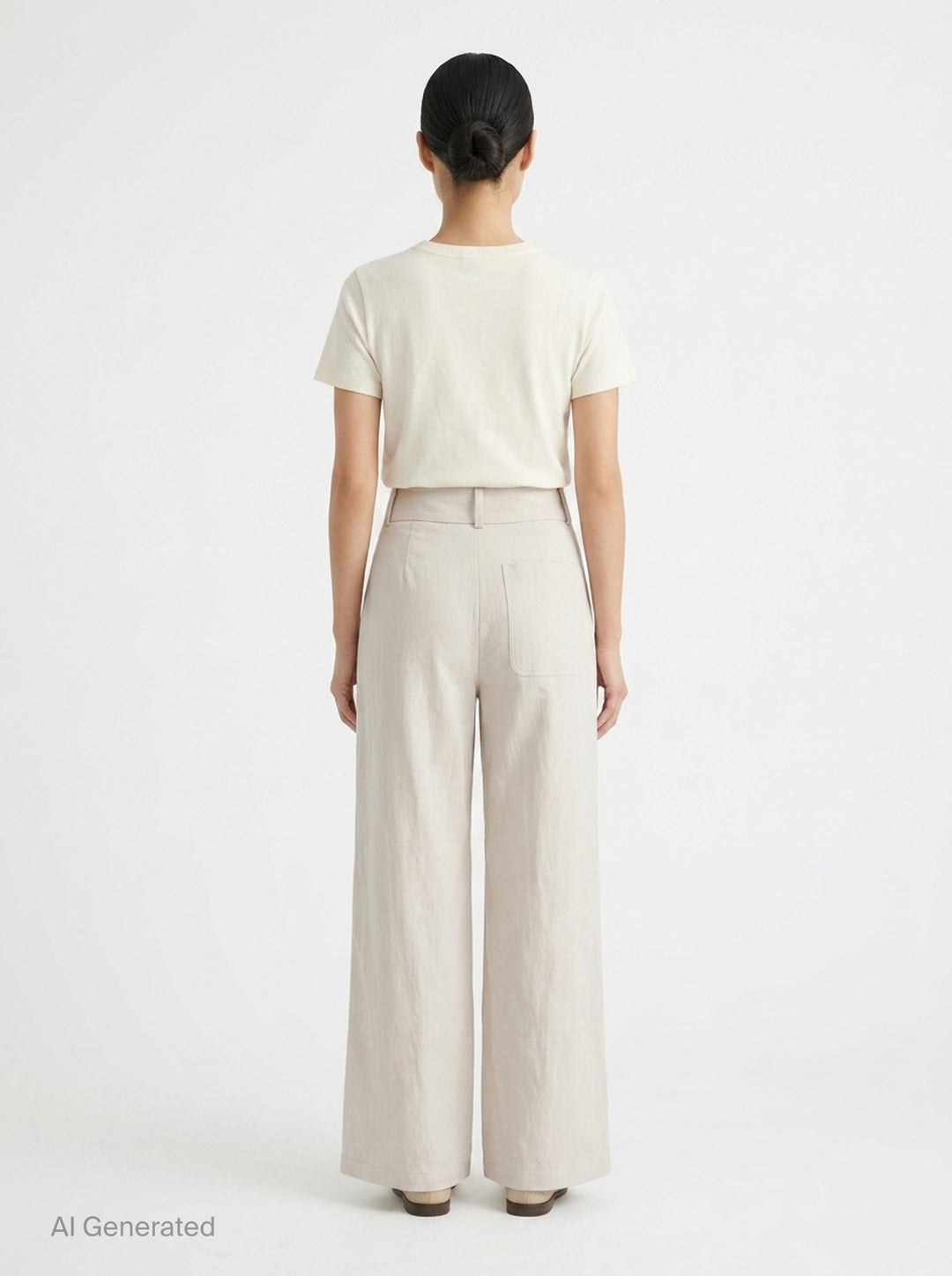 Adele Wide-Leg Nylon Cotton Pants | Club21 Collection | Club21 - back