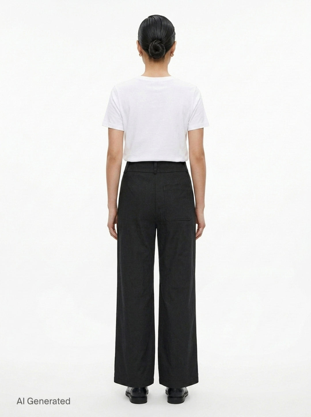 Adele Wide-Leg Nylon Cotton Pants | Club21 Collection | Club21 - back