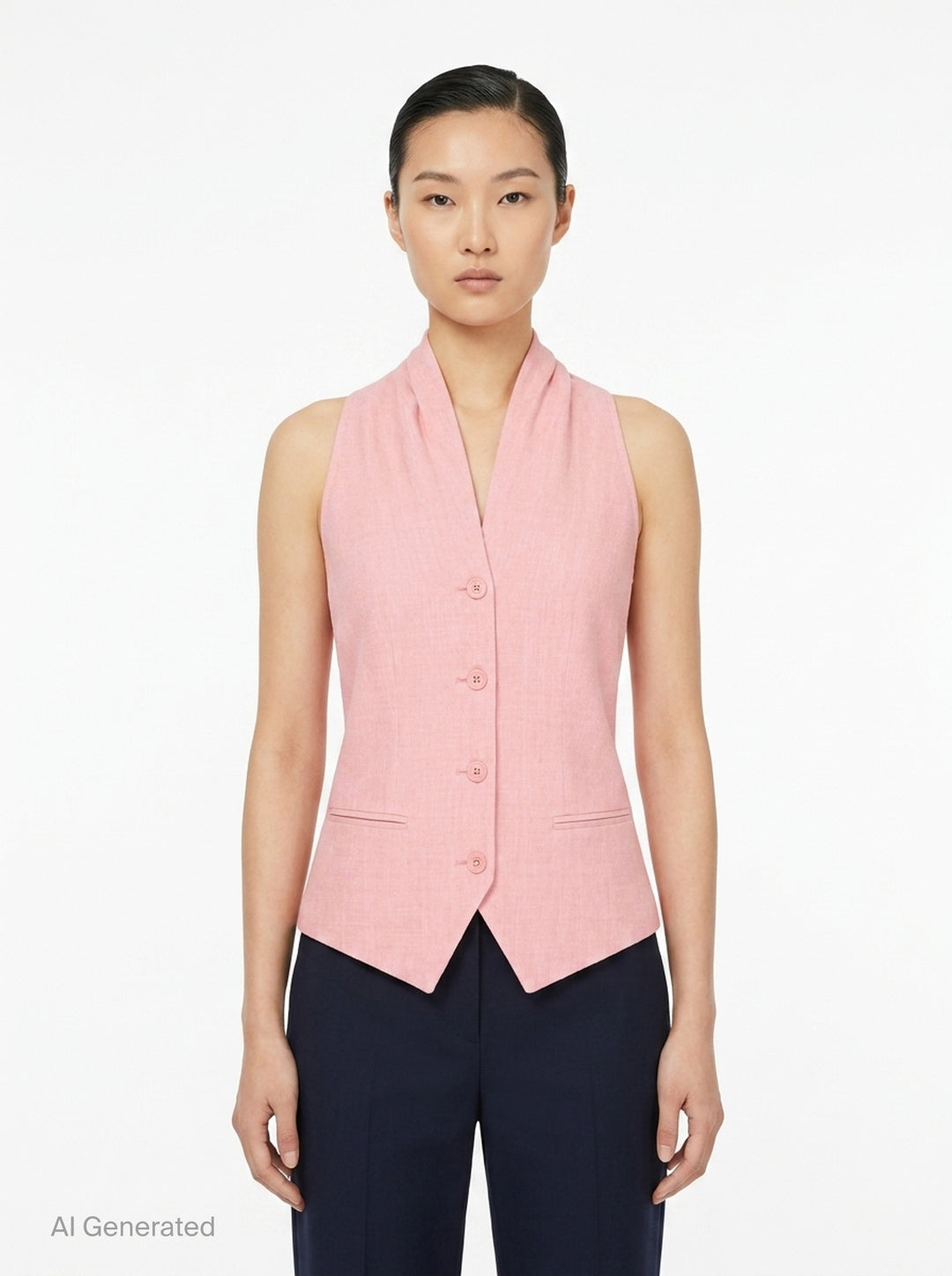 Anais Hand Brush Linen Vest | Club21 Collection | Club21 - front