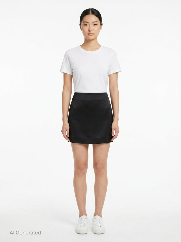 Camille Matte Acetate Mix Skirt | Club21 Collection | Club21 - front