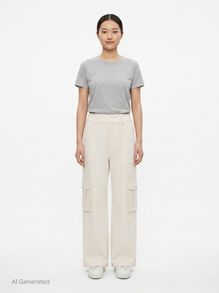 Celeste Crepe Acetate Cargo Pants | Club21 Collection | Club21 - front